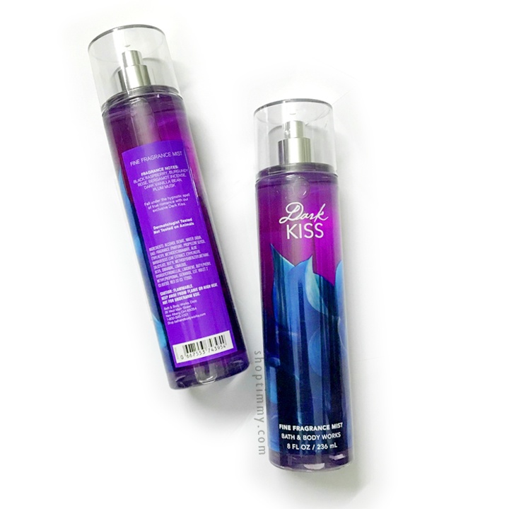 Xịt thơm dưỡng ẩm Dark Kiss body mist - Bath and Body Works 236ml