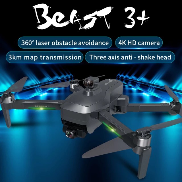 Flycam ZLL SG906 MAX1 Camera 4K Chống rưng 3 trực cảm biến lazer chống va chạm 360 độ, bay 25 phút tầm xa 3Km