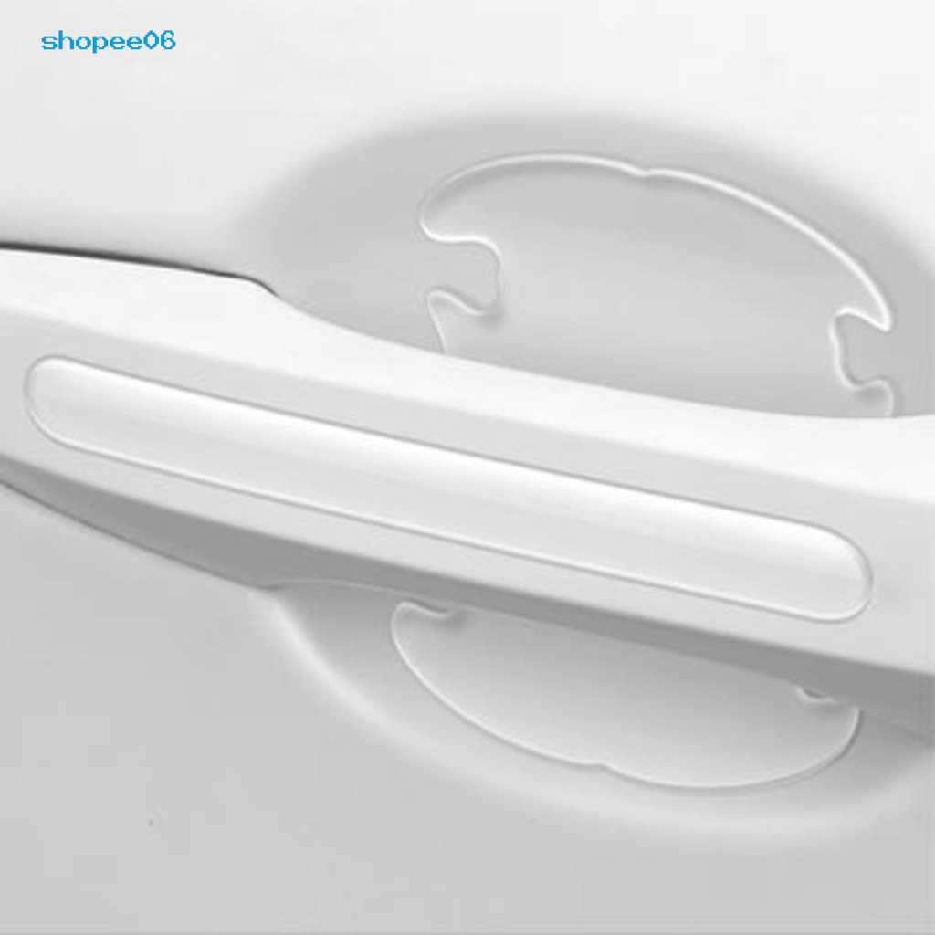 Set 8 Miếng Dán Trong Suốt Bảo Vệ Tay Cầm Cửa Xe Hơi Chống Trầy