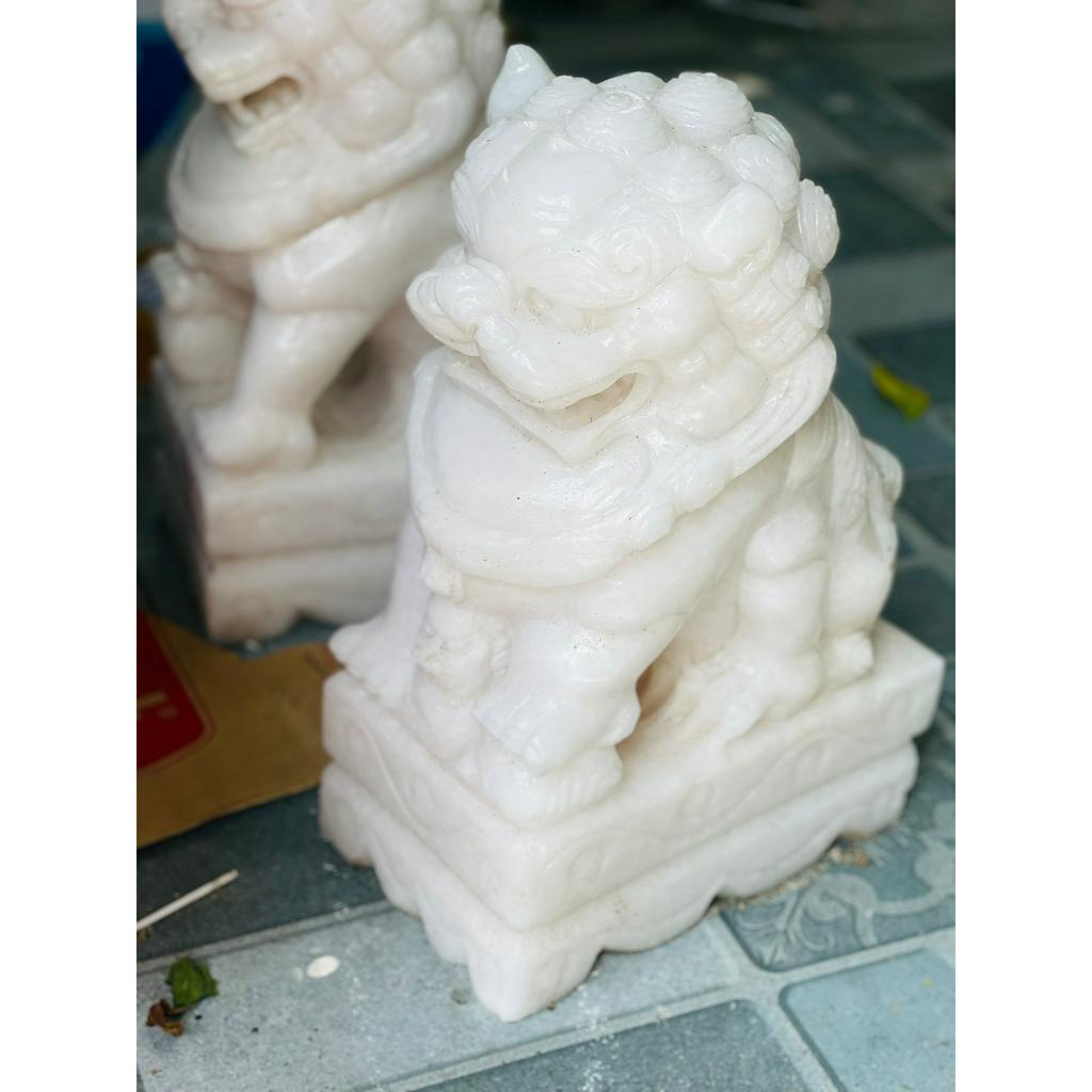 Cặp tượng Kỳ Lân phong thủy gác cổng đá non nước - Cao 40 cm HANMYNGHE