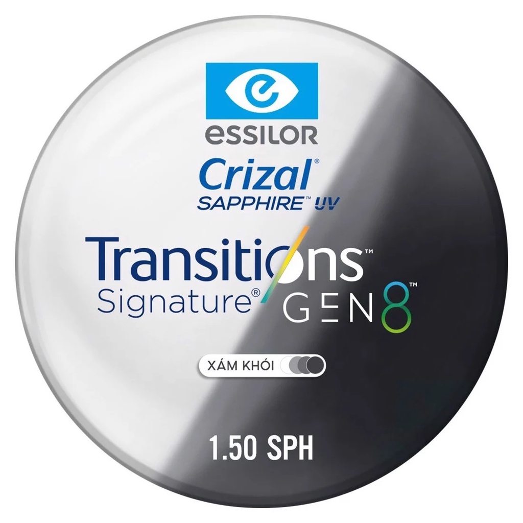 Tròng kính đổi màu Pháp Essilor GEN 8 Transitions