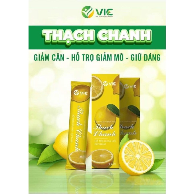 HỘP 2 GÓI THẠCH CHANH KHÓA MỠ, GIẢM CÂN ĐẸP DA| Hagi Store
