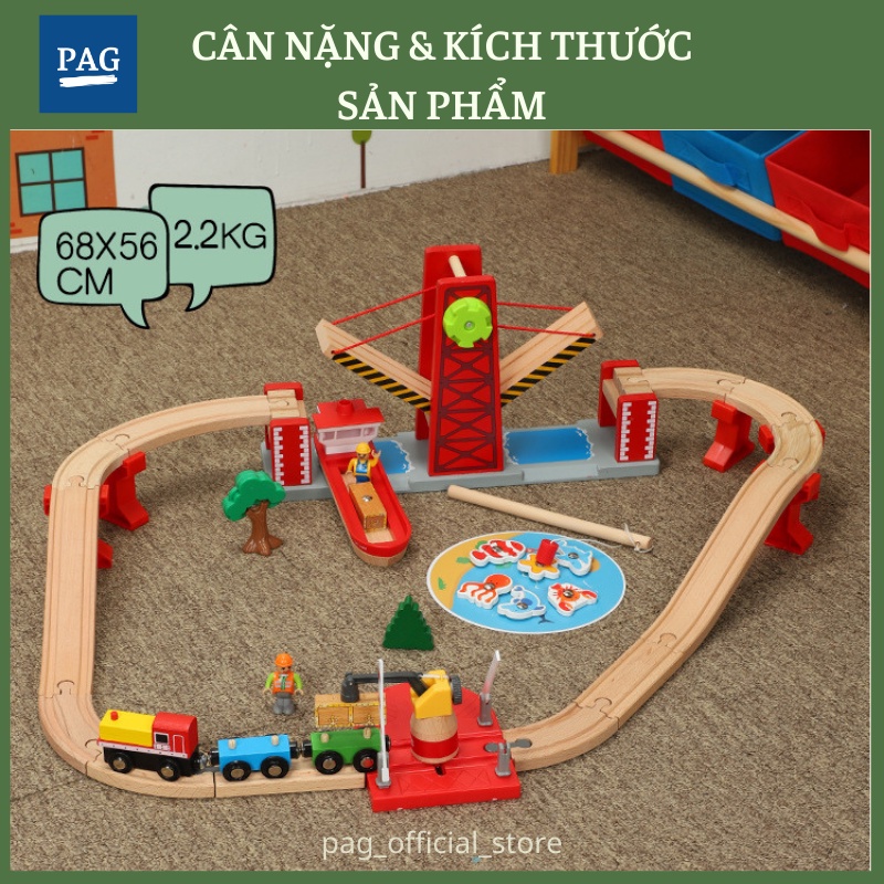 Đồ chơi xếp hình đường ray xe lửa cho bé - Bộ Cảng biển mở rộng đường ray