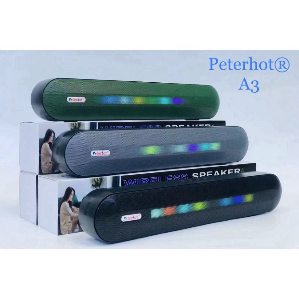Loa Bluetooth A3, Loa Bluetooth Mini Có Đèn Led, Âm Thanh Sống Động, Bass Mạnh, Pin Cực Khoẻ Thiết Kế Mới Free Ship