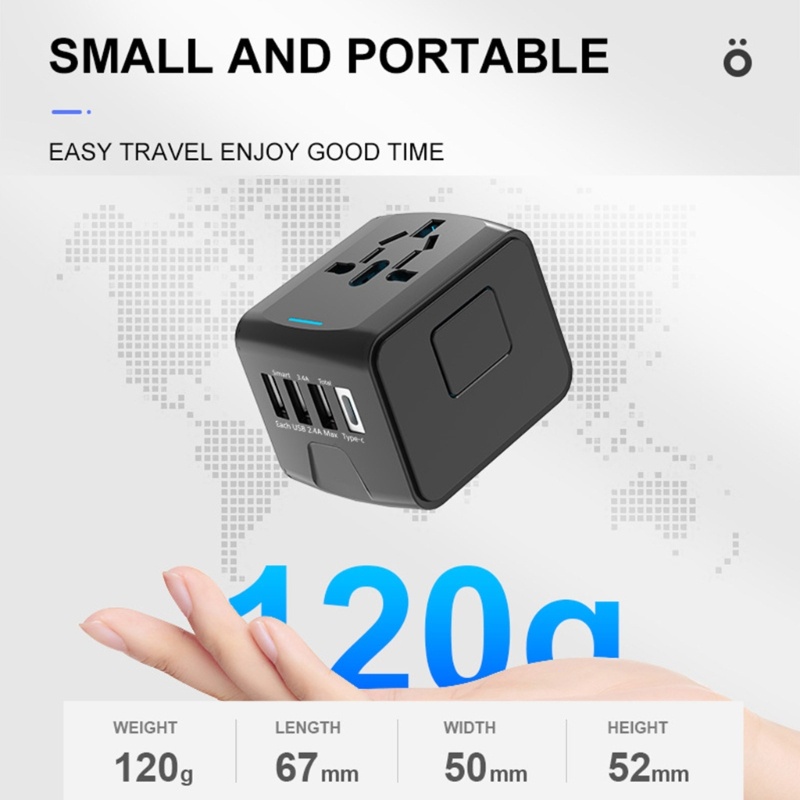 Phích Cắm Chuyển Đổi 3 Cổng USB Type C AC Chuyên Dụng Chất Lượng Cao