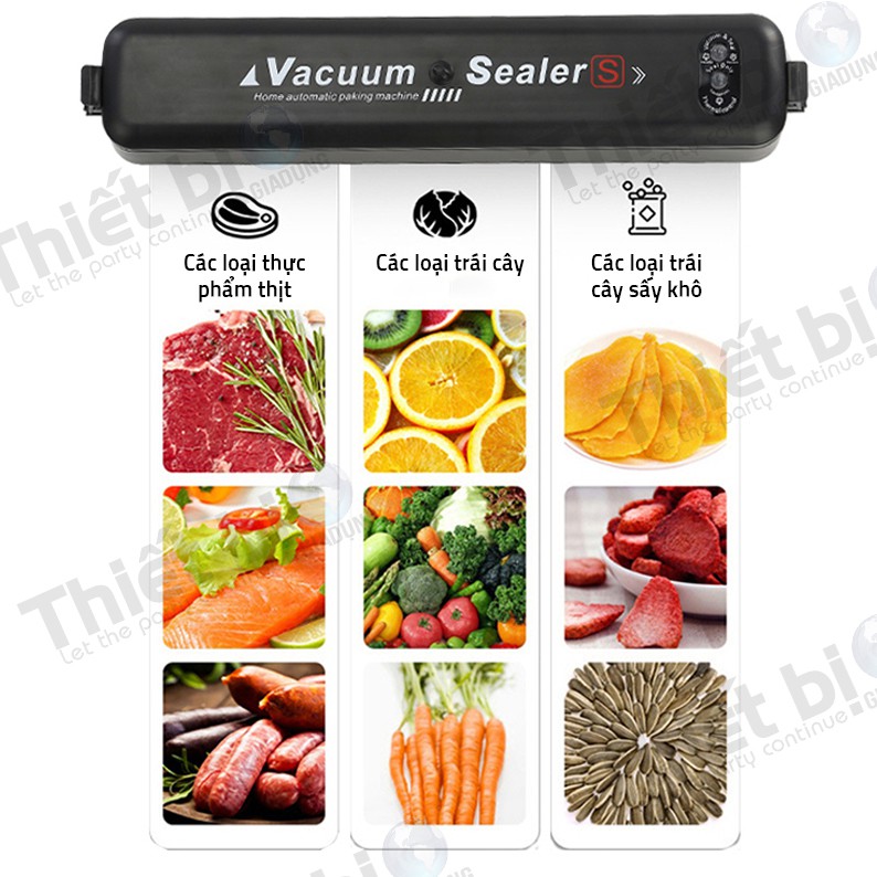 Máy Hút Chân Không Thực Phẩm Kèm Hàn Miệng Túi Vacuum Sealer ( tặng 10 túi hút )