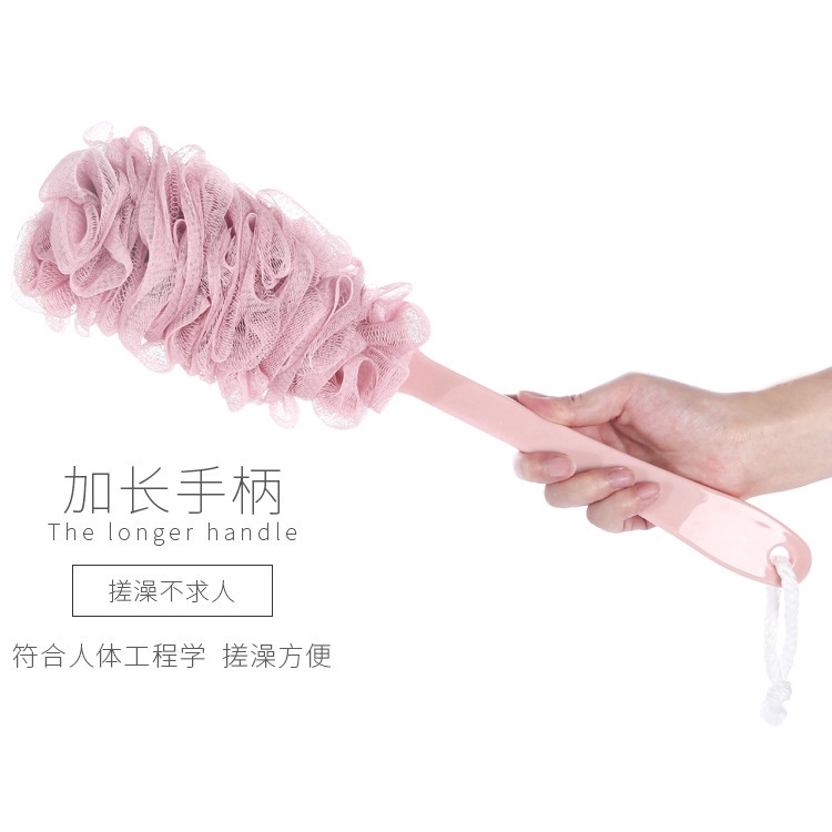Bàn chải tắm với tay cầm dài/ dây treo và ba bông tắm hiệu quả tuyệt vời tiện dụng