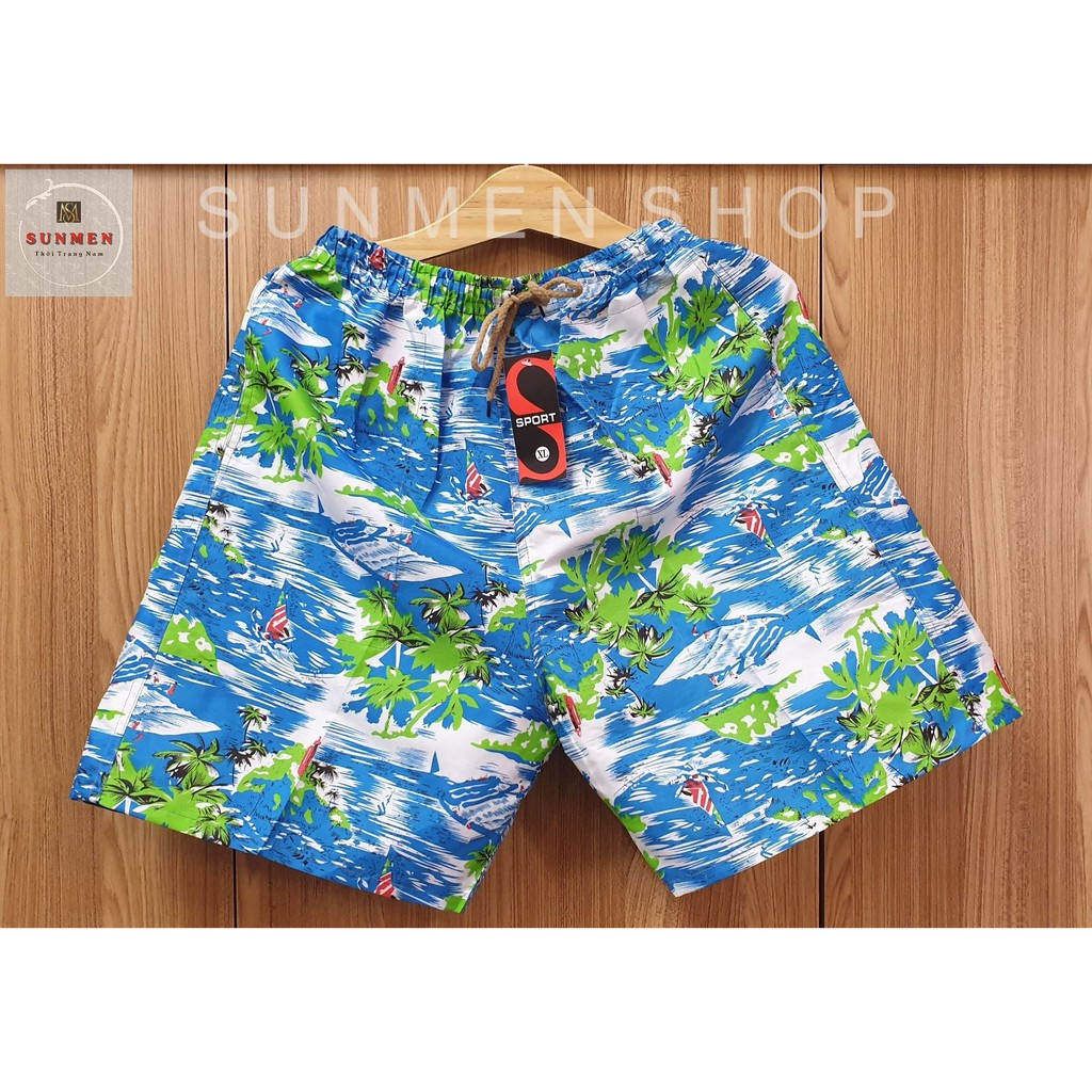 [HCM] Quần Short Nam Đi Biển 7 Màu In Họa Tiết Thời Trang SUNMEN Size Từ 55 - 80kg