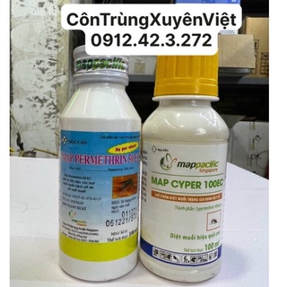 Combo 2 lọ thuốc diệt muỗi map permethrin 50ec + map cyper 100ec chai 100ml