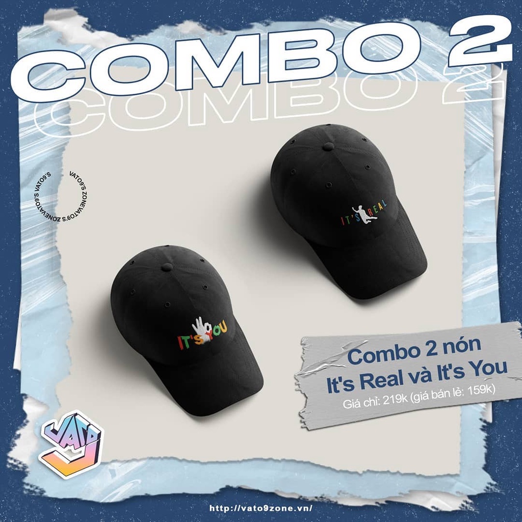 Combo Nón - IT'S REAL - IT'S YOU - VATO9'SZONE