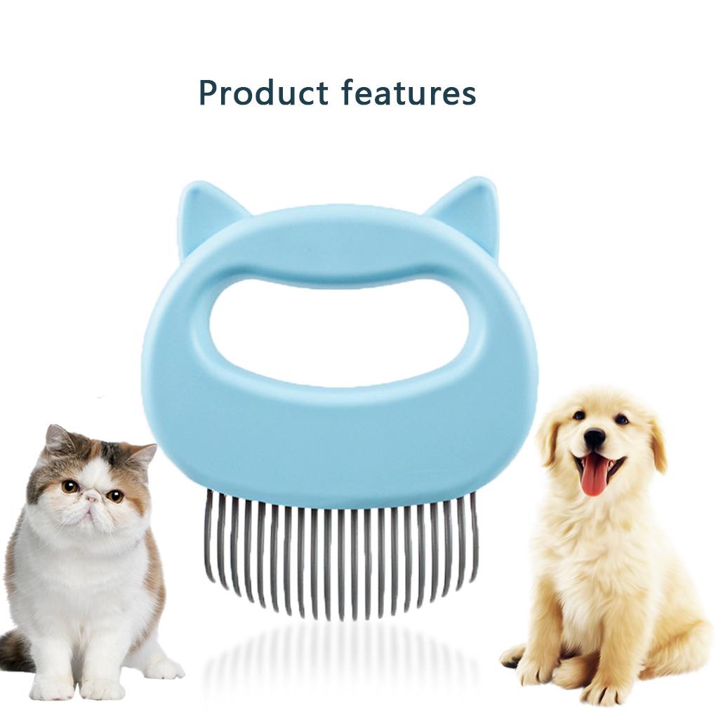 Lược Chải Lông Mát Xa Cho Thú Cưng Với Tay Cầm Cong Bằng Nhựa Tiện Dụng