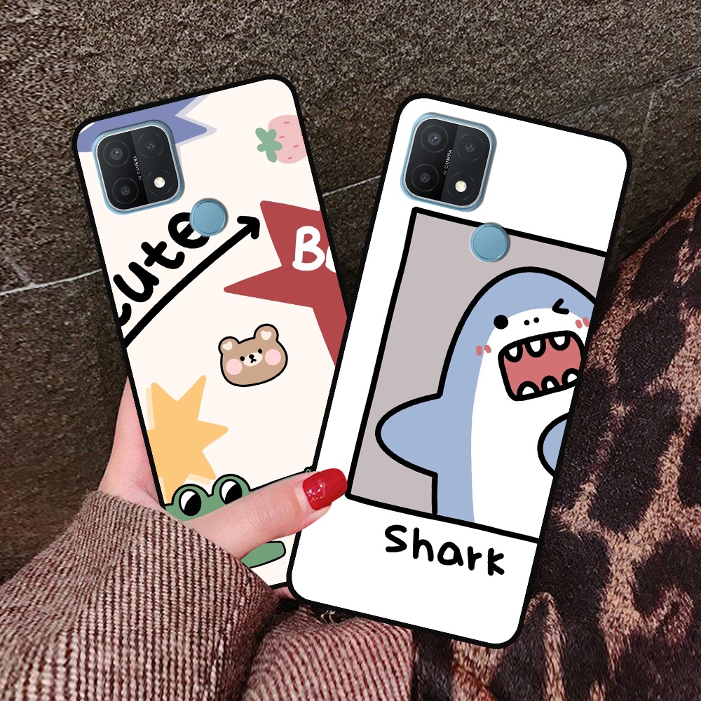 Ốp Oppo A15 / A15s in hình cá mập, khủng long dễ thương, cute (T01 - T06)