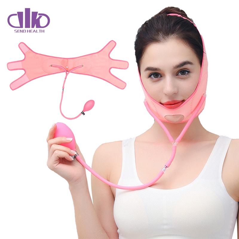 Junlaikang Đai Bơm Hơi Làm Thon Gọn Mặt Tạo Cằm Đôi