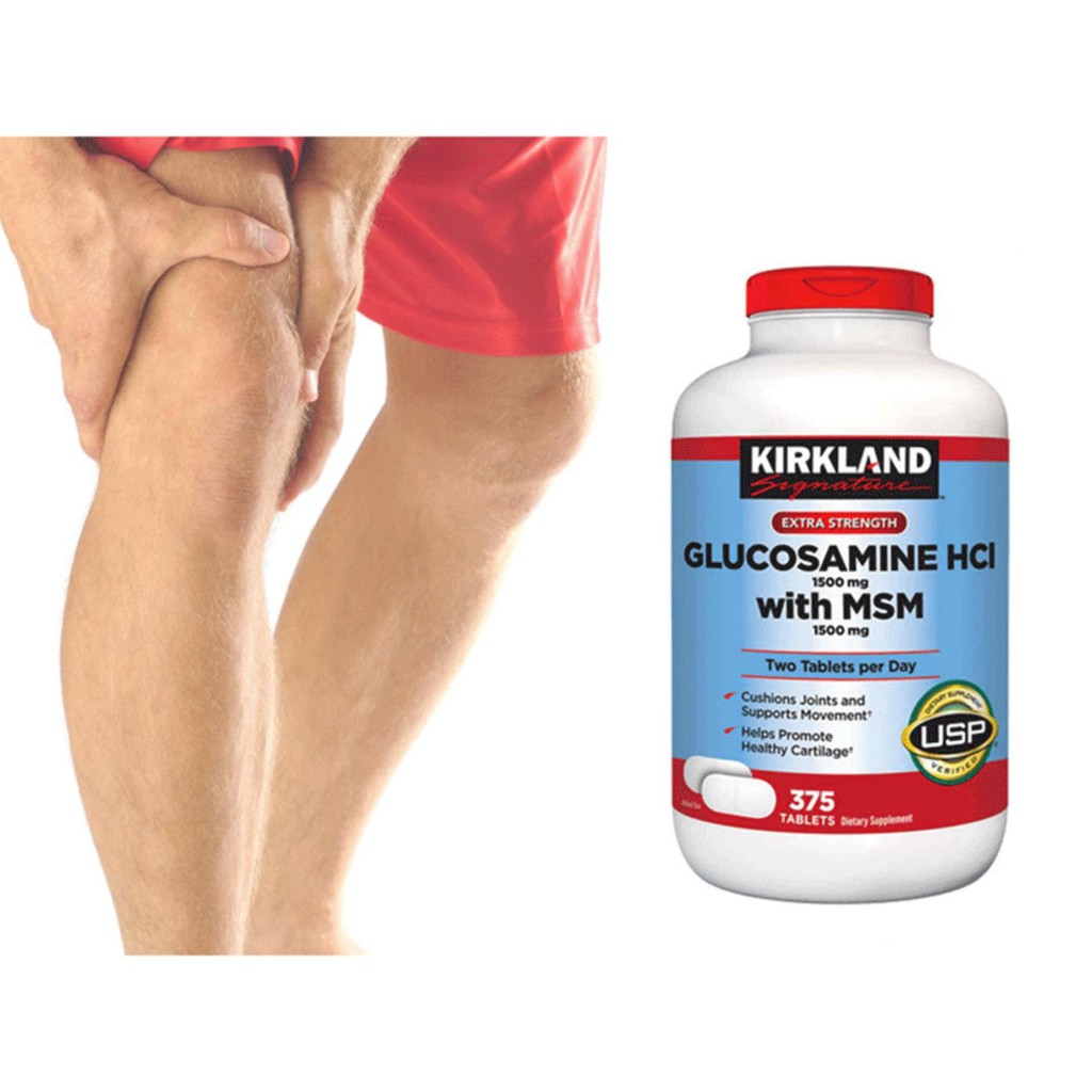 Kirkland Glucosamine Hcl 1500mg 375 Viên - Viên Uống Hỗ Trợ Xương Khớp Chắc Khỏe