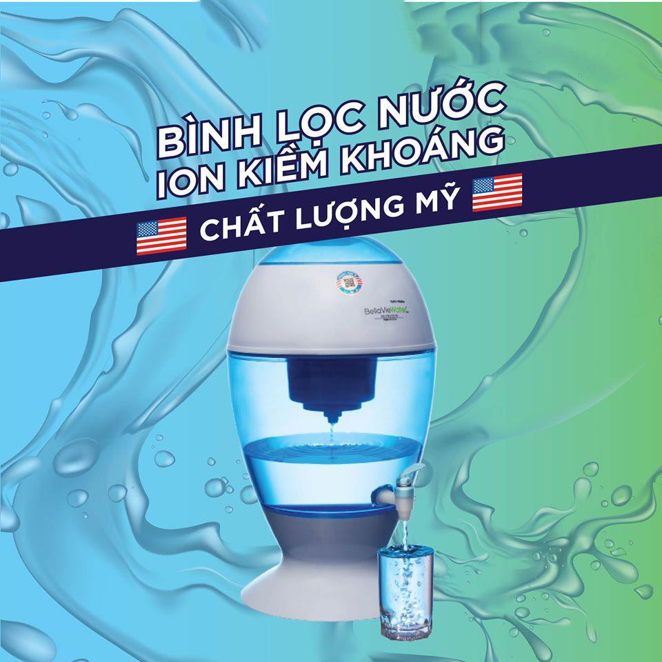 Bình Lọc Nước Ion Kiềm 20 Lít BellaVie Water - Hàng Nhập Khẩu Mỹ