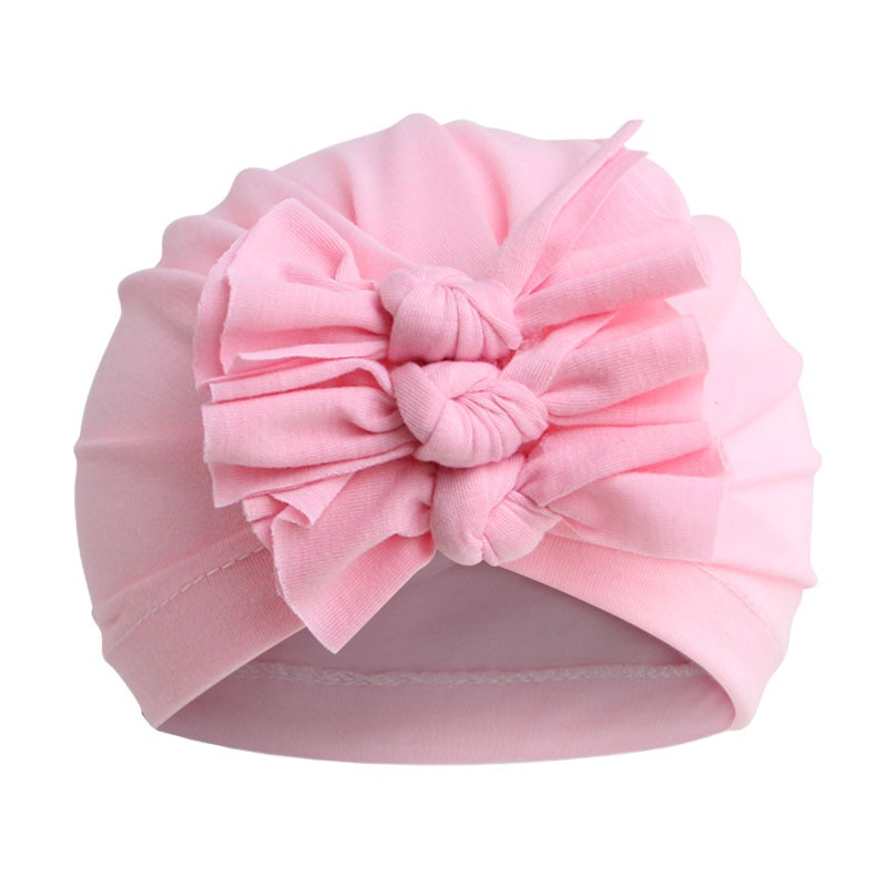 Mũ Trùm Đầu Thắt Nơ Chất Liệu Cotton Mềm Mại Cho Bé