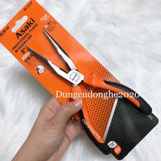 Kìm nhọn 8” 200mm asaki ak-8107