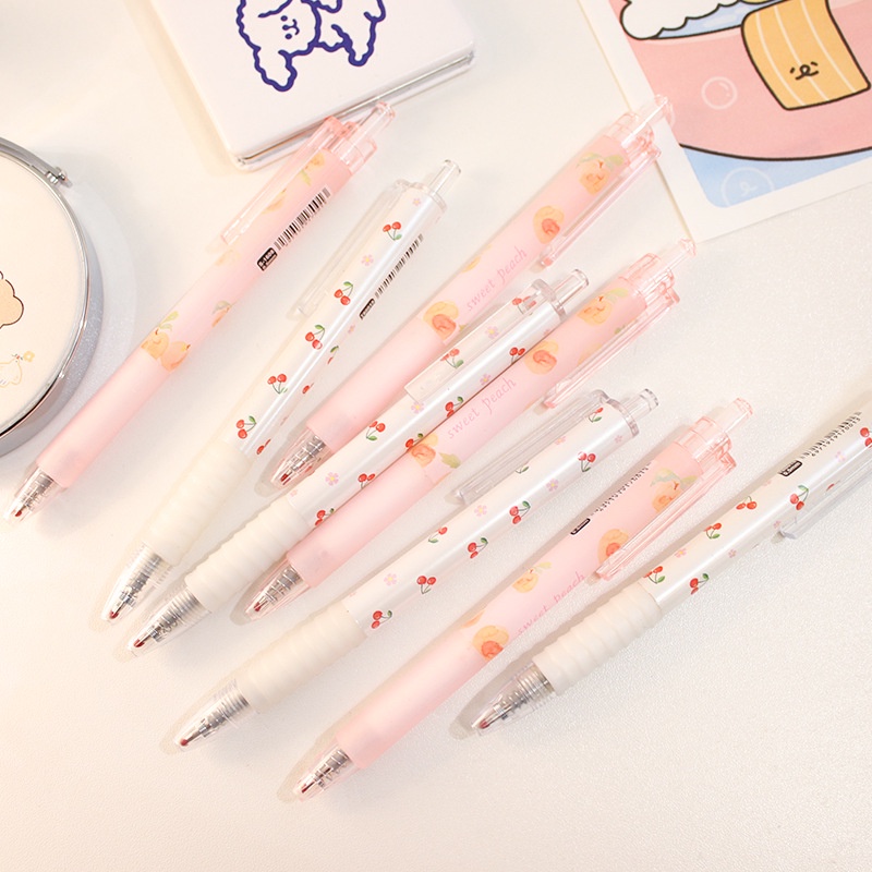 Bút gel Bút Bi Mực Đen Ngòi 0.5mm Kiểu Hàn Quốc Xinh Xắn Cho Học Sinh