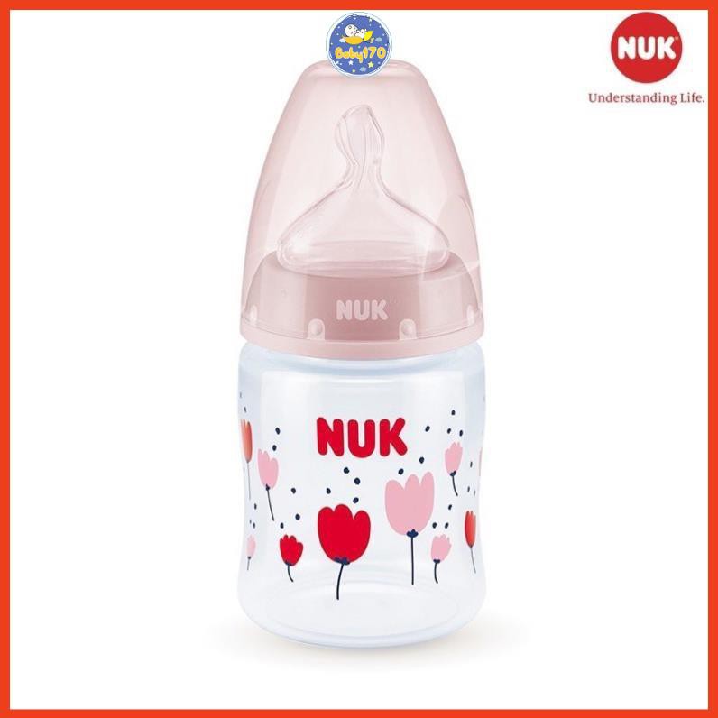 Bình Sữa Cảm Biến Nhiệt Nuk PP 150Ml / 300Ml Núm Ti Silicone