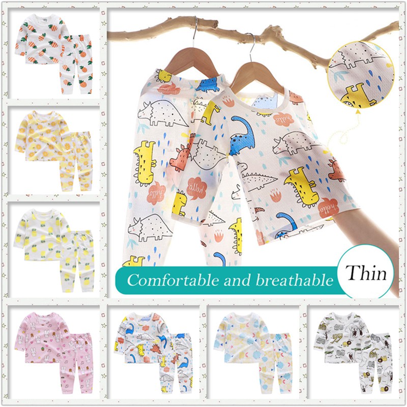 Kids fashion Cotton pajamas Cool and comfortable Air-conditioned clothing