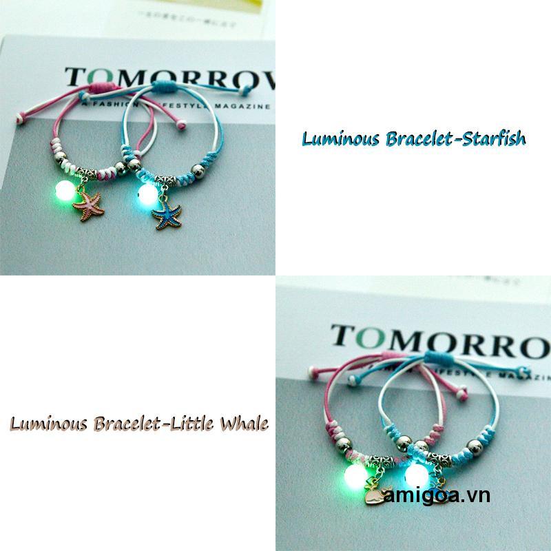 ✨✨Vòng tay  lắc tay đơn, combo 2 combo 3 vòng đen, trắng, xanh đính đá dạ quang