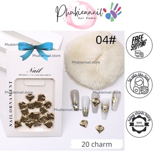 Charm trái tim lovely mạ đồng Cao Cấp CH013