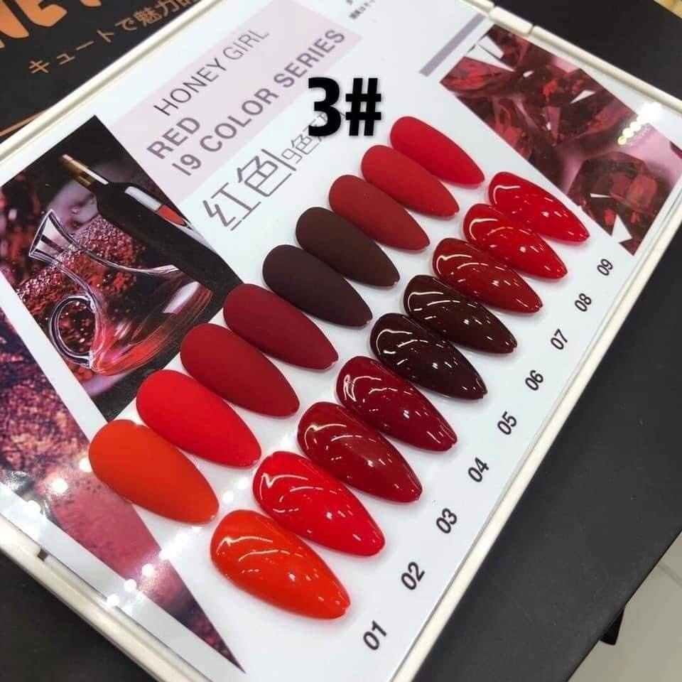 Set sơn honey girl 9 màu kèm bảng màu