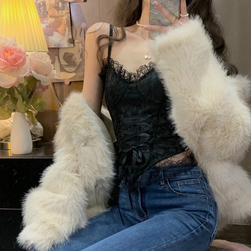 Hàng cao cấp - Áo bra ren 2 dây kèm đệm dây rút tạo kiểu siêu xinh