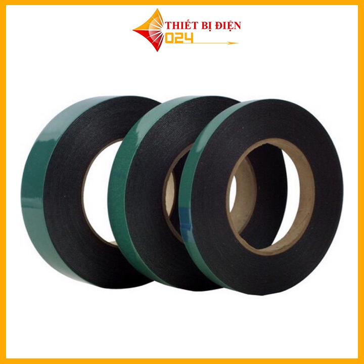Băng dính 2 mặt 2cm màu xanh siêu dính