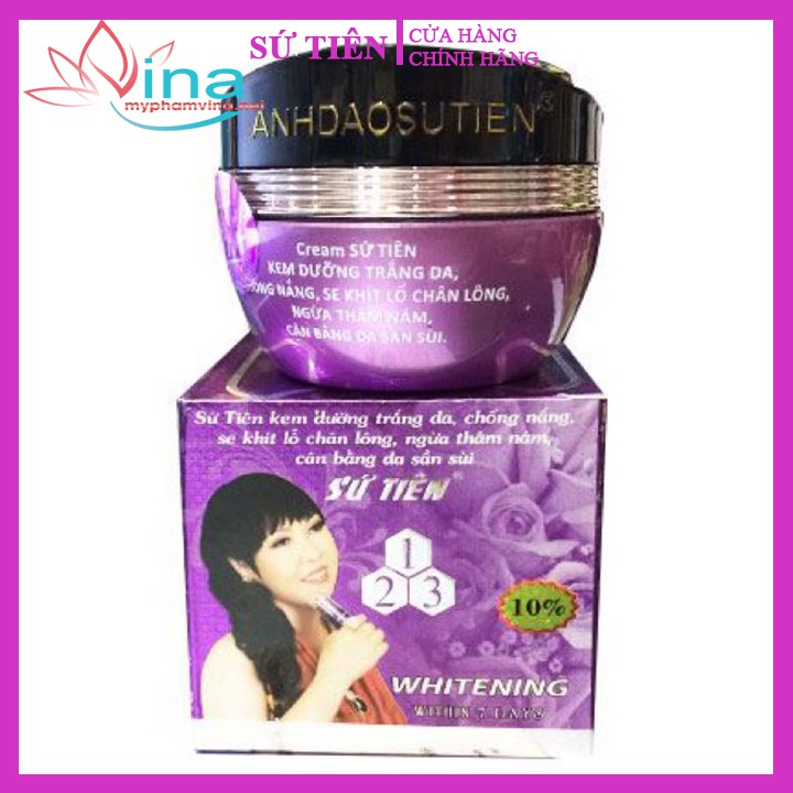 Kem Sứ Tiên Dưỡng Trắng Da, Chống Nắng Màu Tím 10g