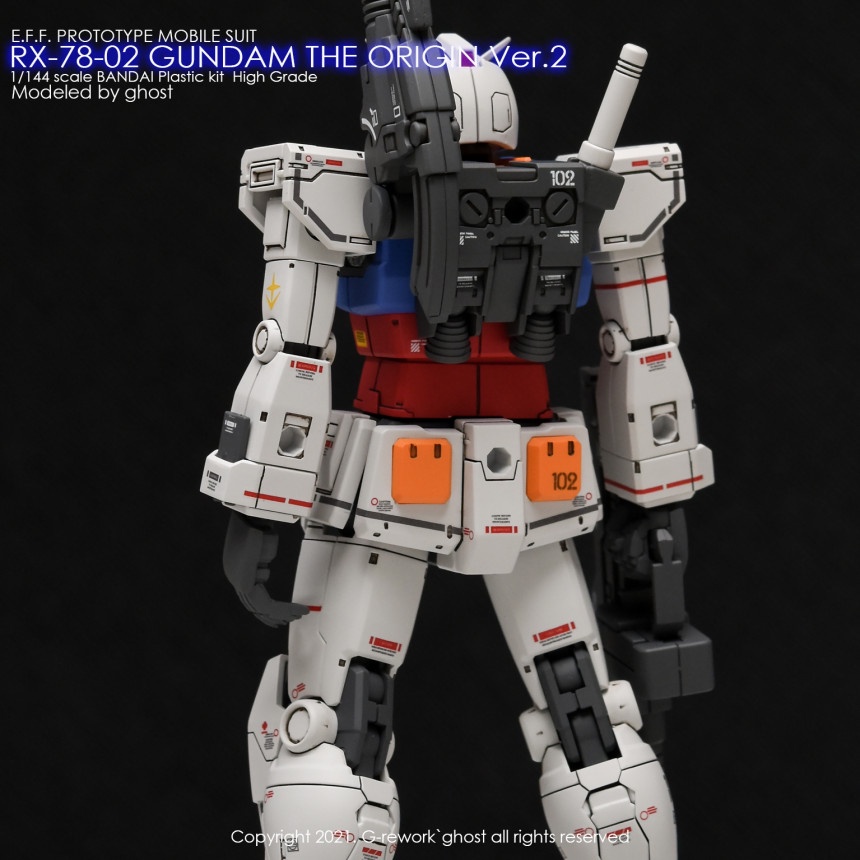 Decal Dán Trang Trí Xe Hơi HG 78 RX-78-02 GTO 2.0 THE ORIGIN VER.2.0 Chất Lượng Cao