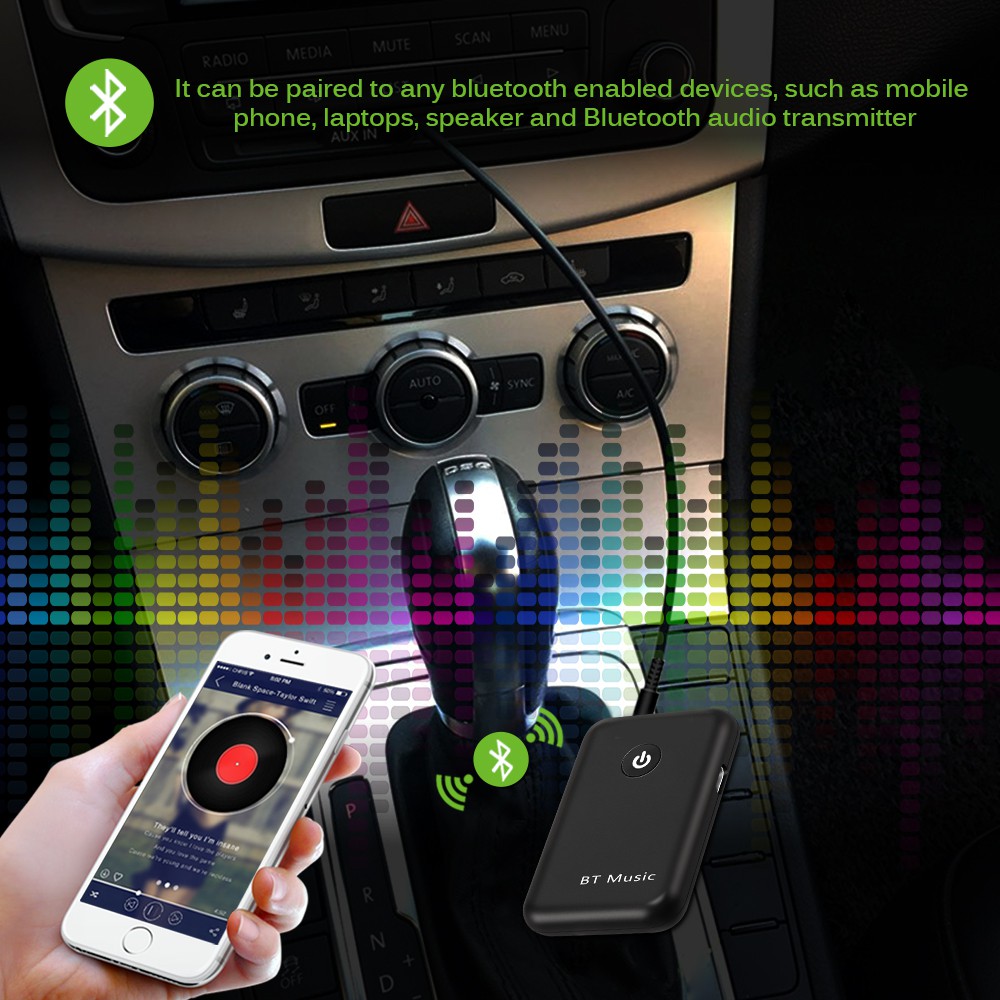 IN STOCK 2 in 1 Wireless Bluetooth Audio Transmitter & Receiver 3.5mm AUX A2DP Music Stereo Adapter for Home Car Stereo System TV Mp3 Mp4 PC