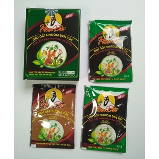 Dầu gội đen tóc Hoa đà (hộp combo 3 gói)_ Gội là đen
