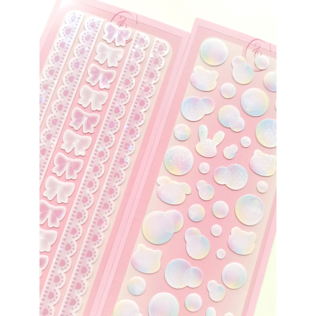 Miếng Dán Trang Trí Hình Ngôi Sao Phối Ren Đính Nơ Chống Thấm Nước