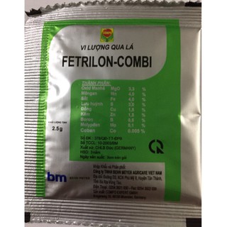 Phân bón vi lượng dày lá , xanh lá Fetrilon-Combi(2.5gr) nhập khẩu-  chuyên dụng.