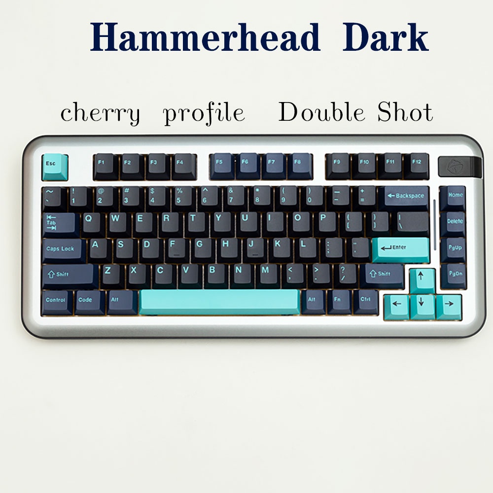[173keys]Hammerhead Dark keycaps Double shot Cherry profile PBT material mechanical keyboard keycap set