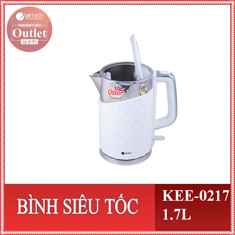 Ấm Siêu Tốc 2 Lớp Inox 304 Elmich EL0217 1.7L