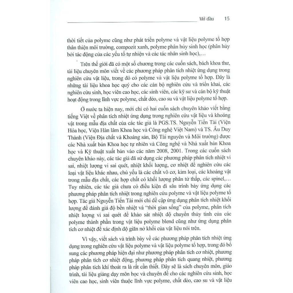 Sách - Các Phương Pháp Phân Tích Nhiệt Ứng Dụng Trong Nghiên Cứu Vật Liệu Polyme