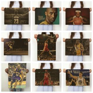 1 Tấm Áp Phích Trang Trí Tường In Hình Đội Bóng Rổ NBA Los Angeles Lakers Kobe Bean Bryant LeBron James Derrick Rose Stephen Curry Kevin Durant