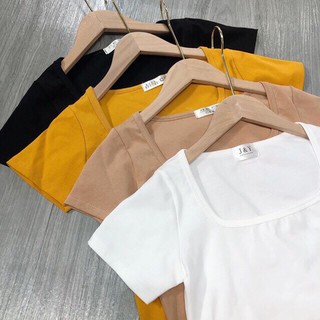 Áo Thun Cổ Vuông Tay Ngắn Đẹp Áo Cổ Vuông Đẹp Blink Store