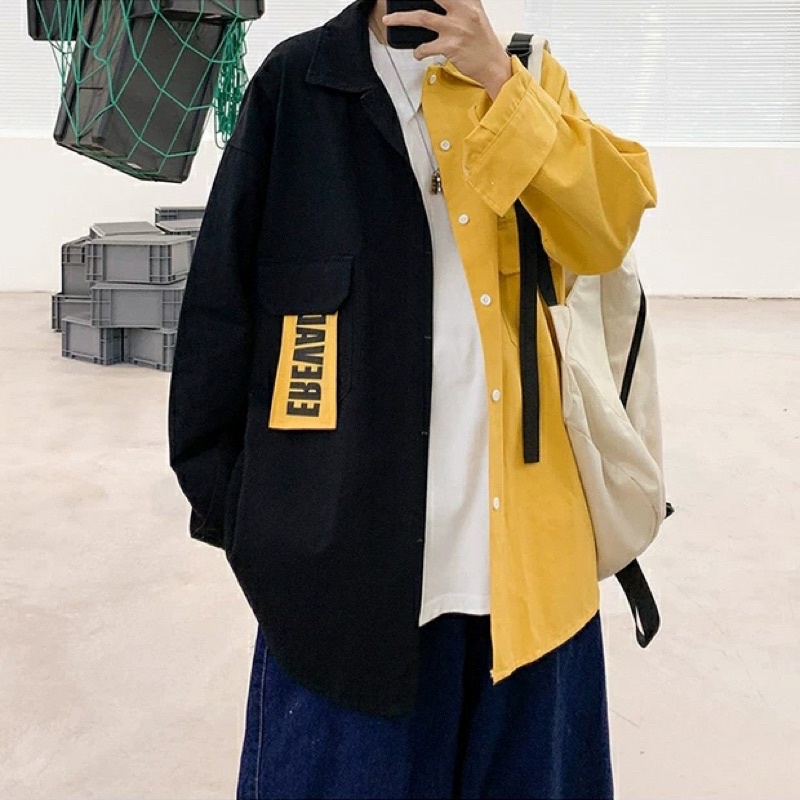 Áo khoác unisex bất đối xứng