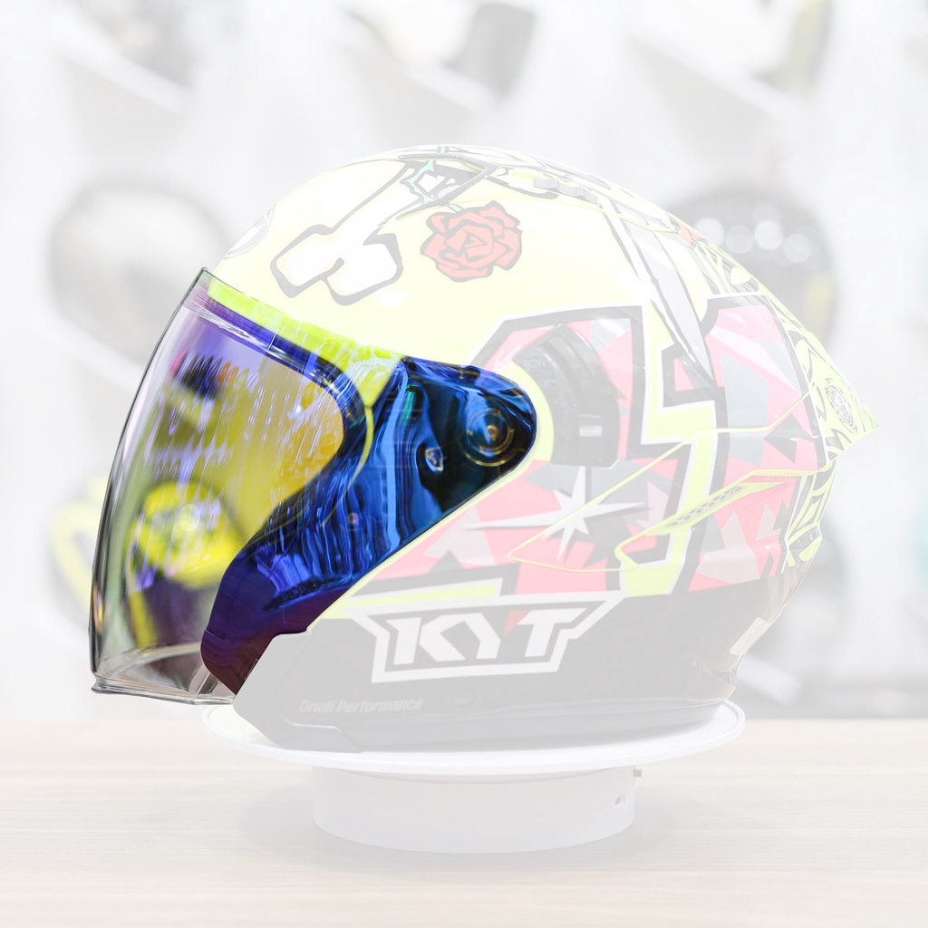 Kính Nón KYT NFJ Gương Revo Xanh Nhạt Đi Ngày Đêm