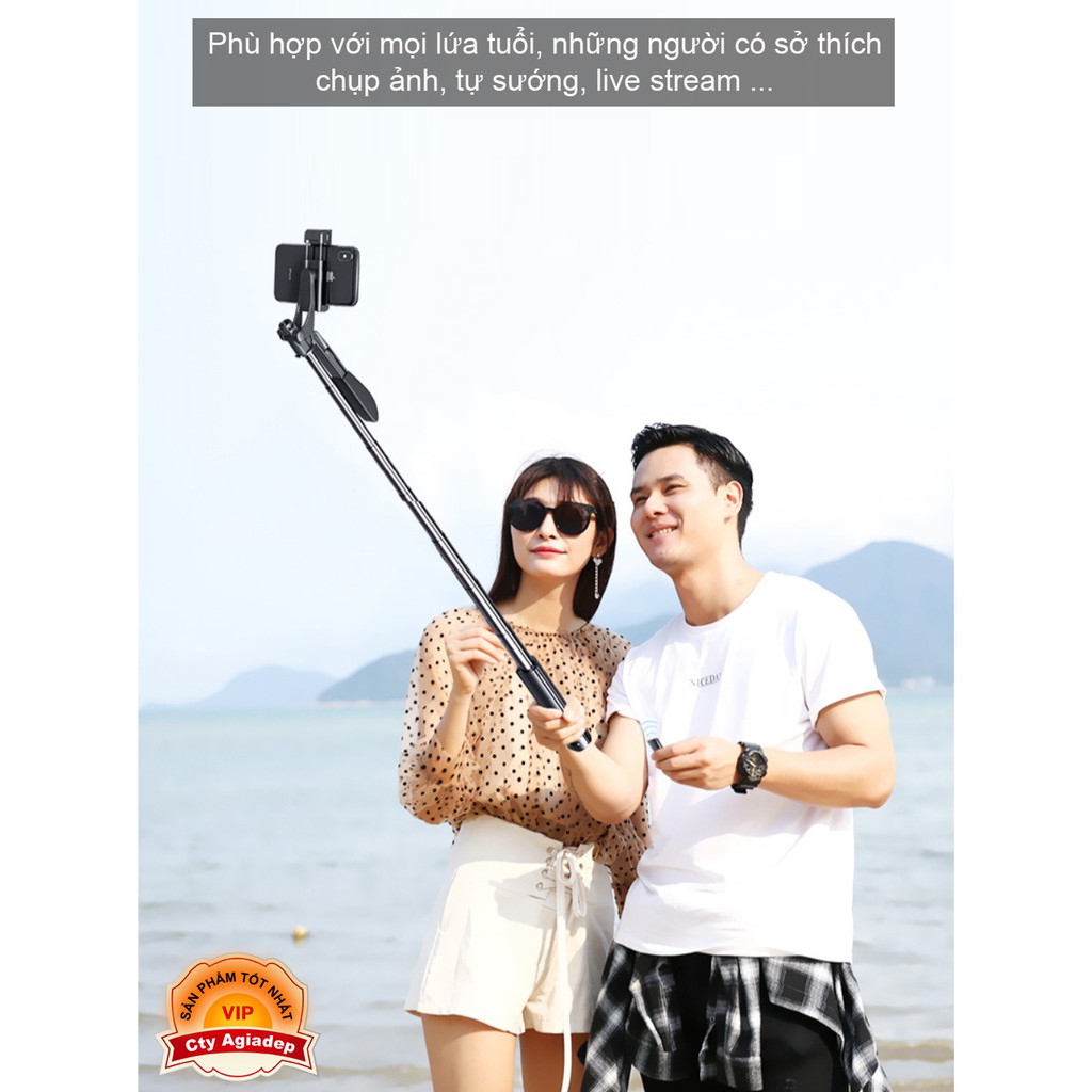 Gậy chụp hình dài Siêu xịn, Siêu chắc, Có Gimbal Chống rung, Gậy tự sướng selfie livestream tripod - CYKE21