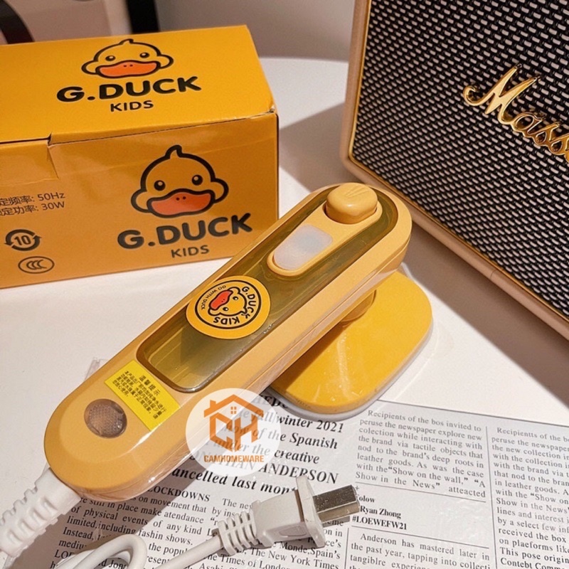 Bàn Ủi Hơi Nước G.Duck Kids VỊT VÀNG, Bàn Là Hơi Nước Cầm Tay Mini
