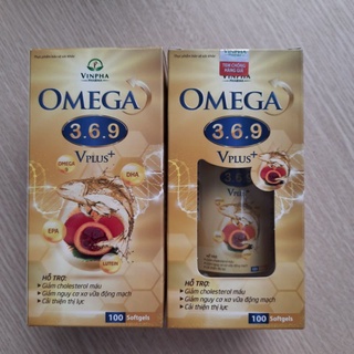 Viên uống omega 369 vplus+ làm giảm mỏi mắt ,khô mắt_ hộp 100 viên