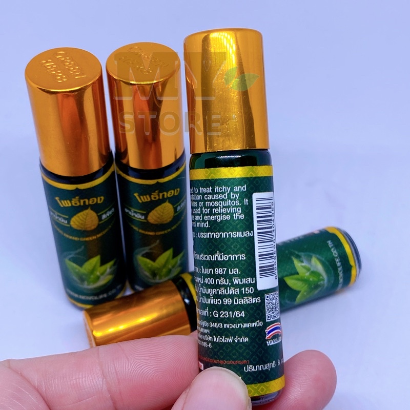 (Chính Hãng) Dầu Lăn Thảo Dược Lá Bồ Đề Thái Lan 8cc