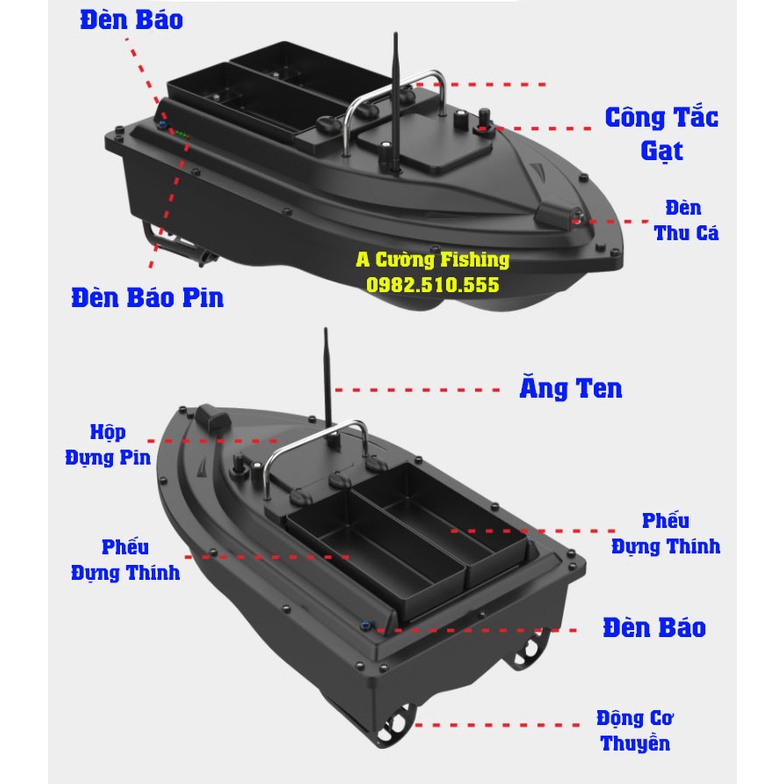 Thuyền Thả Mồi Câu -Thuyền Thả Thính - Điều Khiển Từ Xa 500m