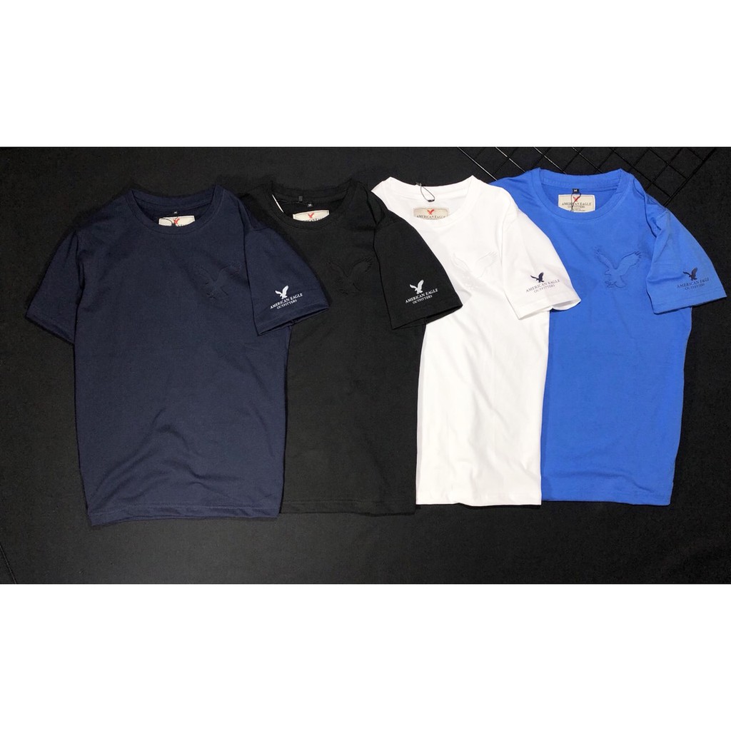 Áo thun nam tay ngắn Hàn Quốc logo đại bàng dập nổi năng động AXK059