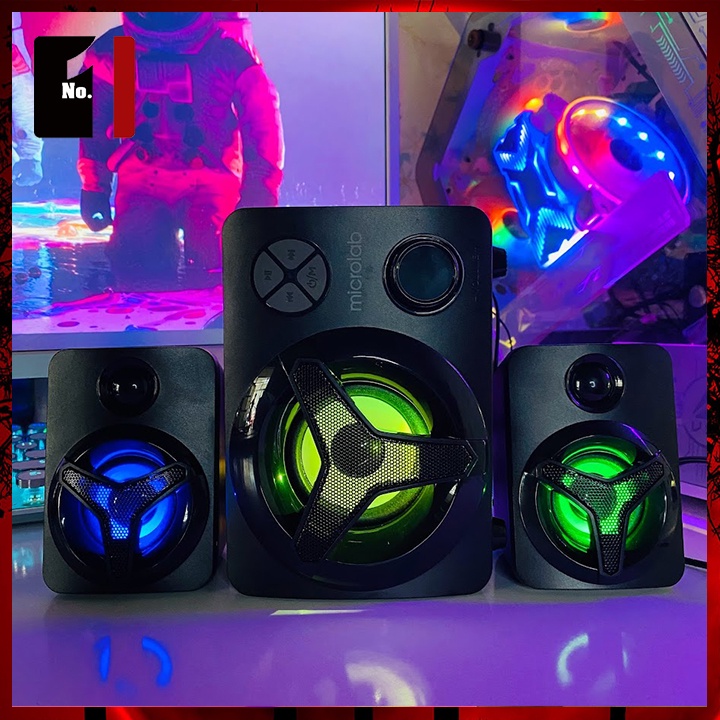 Loa Máy Tính Bluetooth Mini Để Bàn 2.1 Led RGB MICROLAB U210 Loa Vi Tính Gaming Âm Thanh Hay Bass Lớn Có Dây