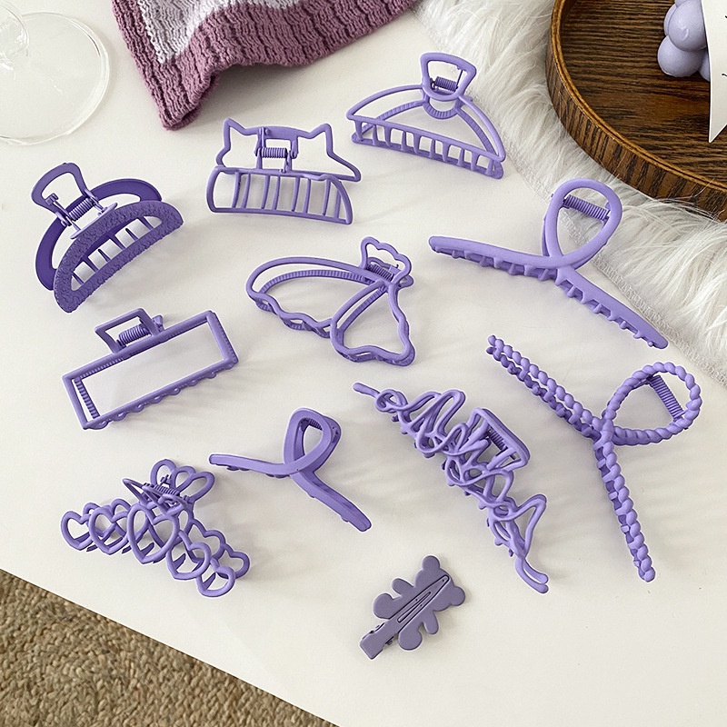 Kẹp Tóc càng cua Hàn Quốc cao cấp màu TíM dễ thương [ MÃ B405 ]
